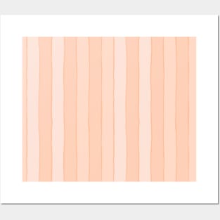 Vertical peach stripes Posters and Art